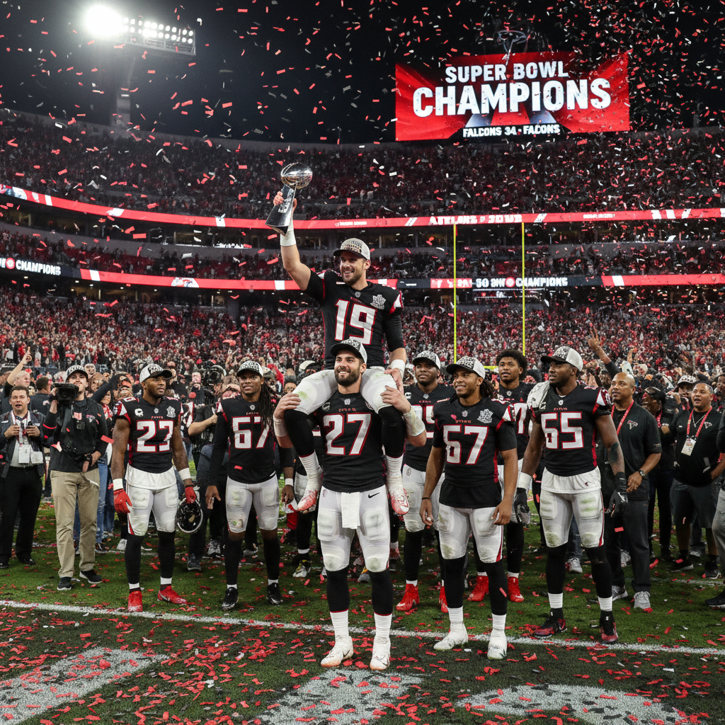 Atlanta falcons winning the superbowl